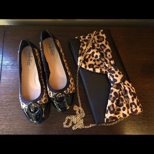 🌺Cheetah Clark shoes 7.5 & Clutch purses set 🌺